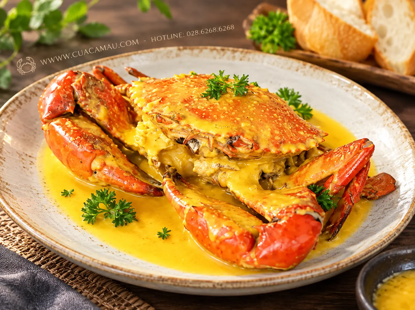 Cua Thịt Size Vừa Sốt Trứng Muối