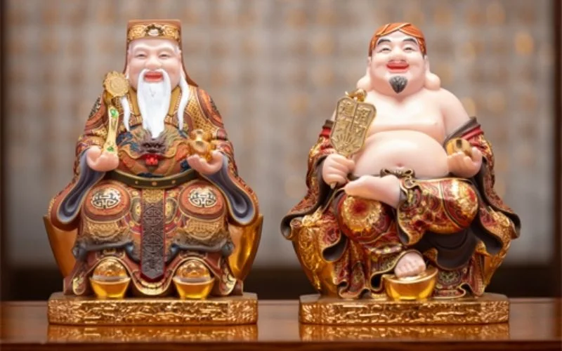 Tượng Thần T&agrave;i v&agrave; Thổ Địa