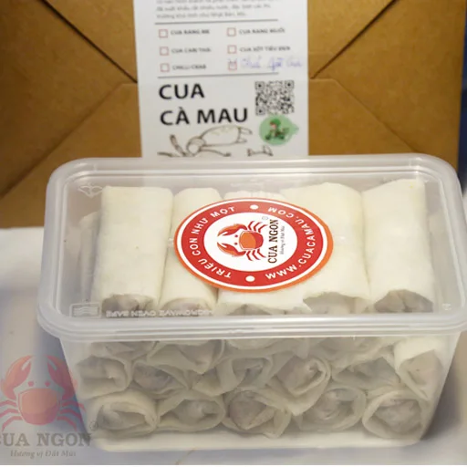 Hộp chả giò cua biển đóng gói tại Cua Ngon
