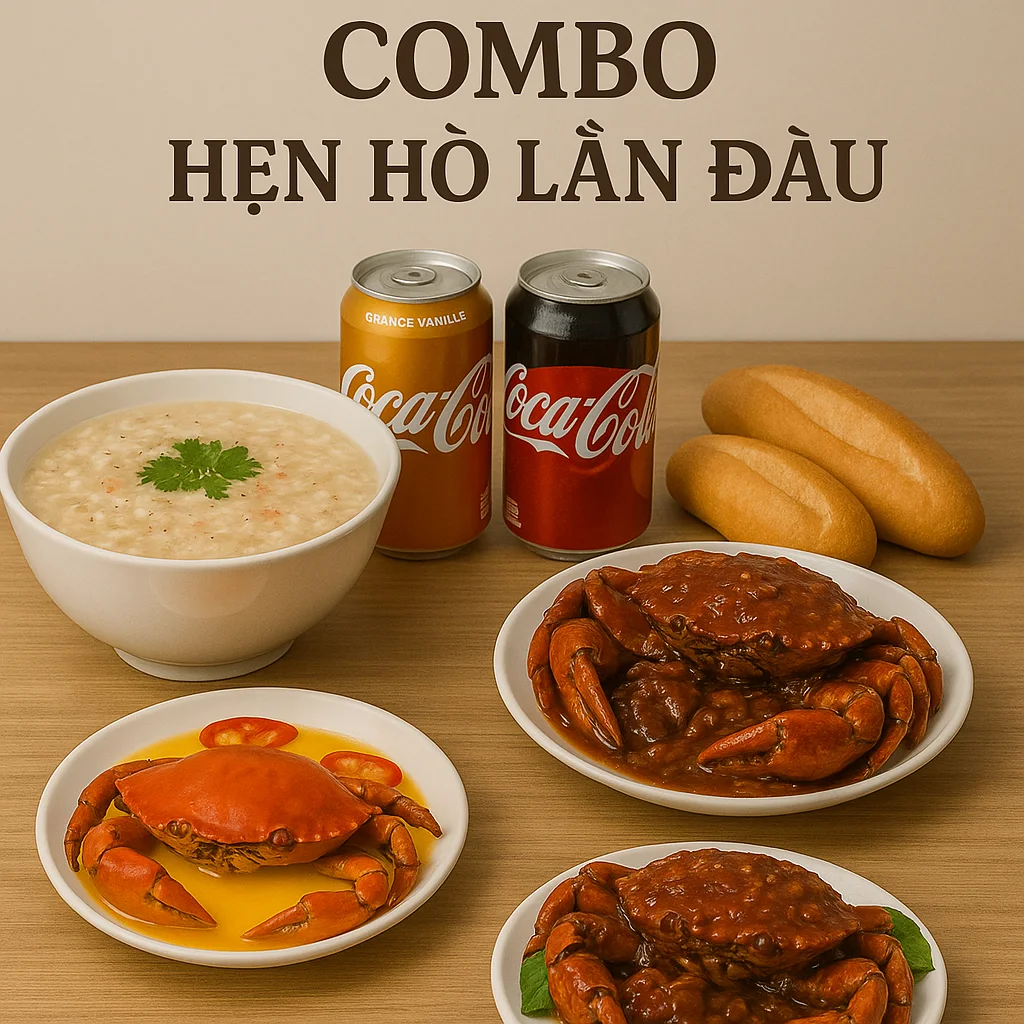 Combo hẹn hò lãng mạn với các món cua gạch sốt trứng muối hấp dẫn