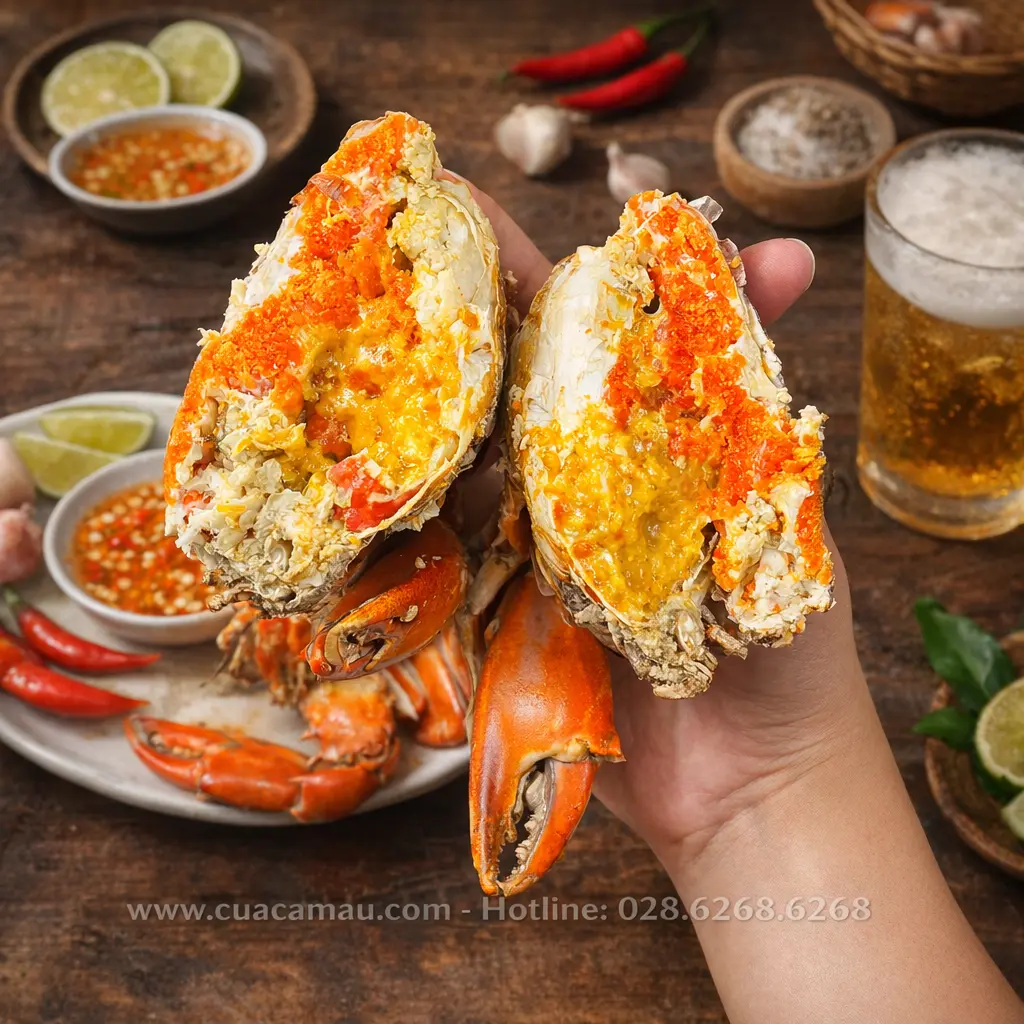 Ảnh minh họa: Cua Cà Mau Sốt Singapore (Chilli Crab): Đậm Đà Cay Ngọt Đậm Chất Đảo Quốc