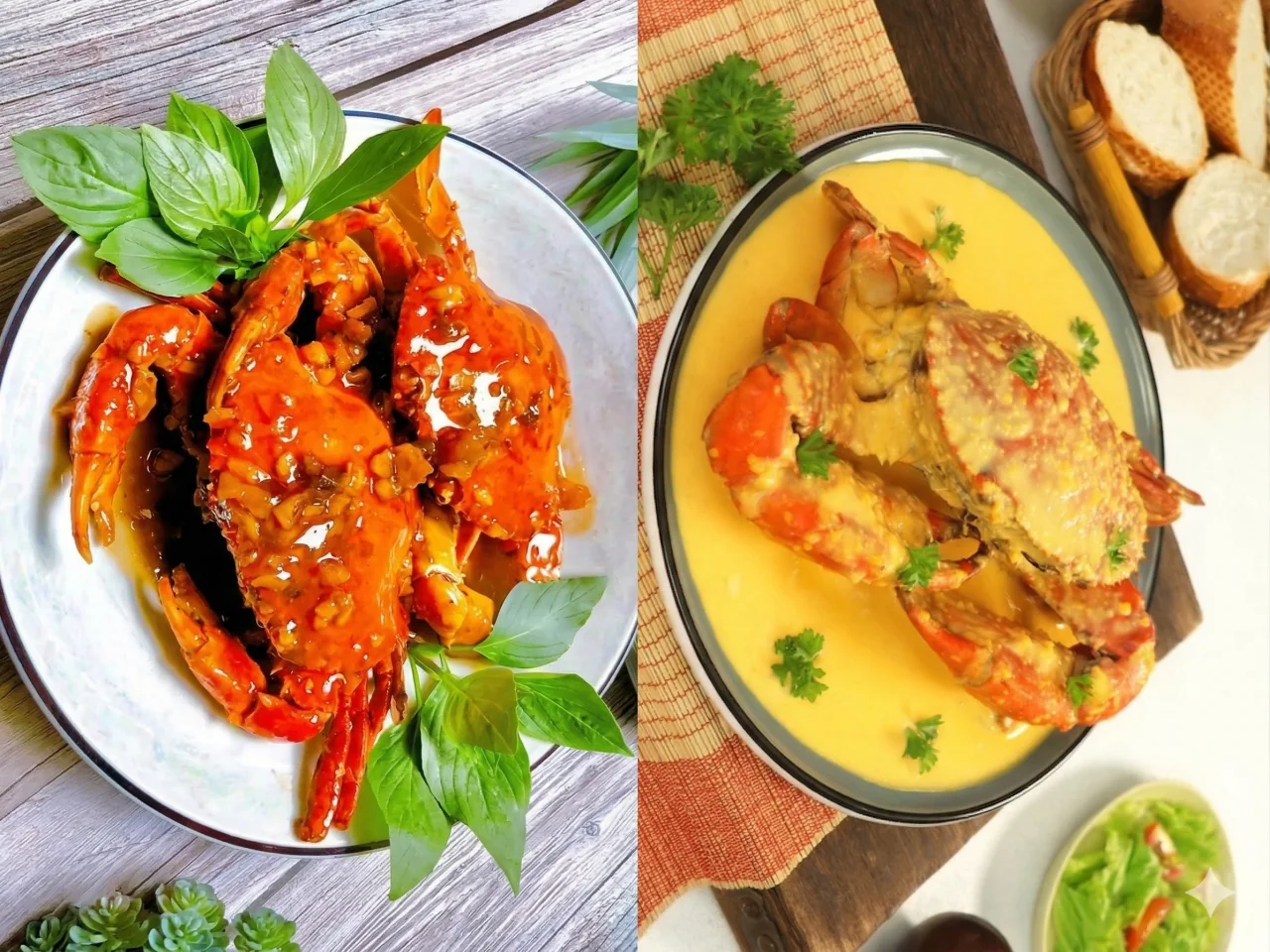 So s&aacute;nh Cua Sốt Trứng Muối vs. Cua Rang Me: Lựa Chọn N&agrave;o Cho Bạn? | Cua Ngon