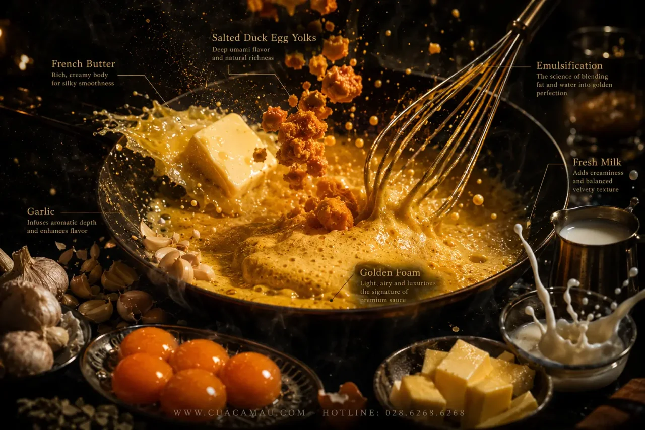 signature salted egg yolk sauce technique