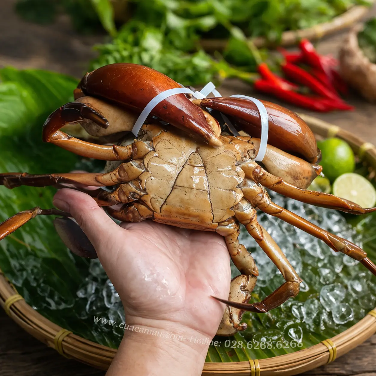 Ảnh minh họa: Vựa Cua Cà Mau Tại TPHCM Uy Tín: Tiêu Chuẩn Cân Sạch Không Dây, Hoàn Tiền Nếu Cua Ốp