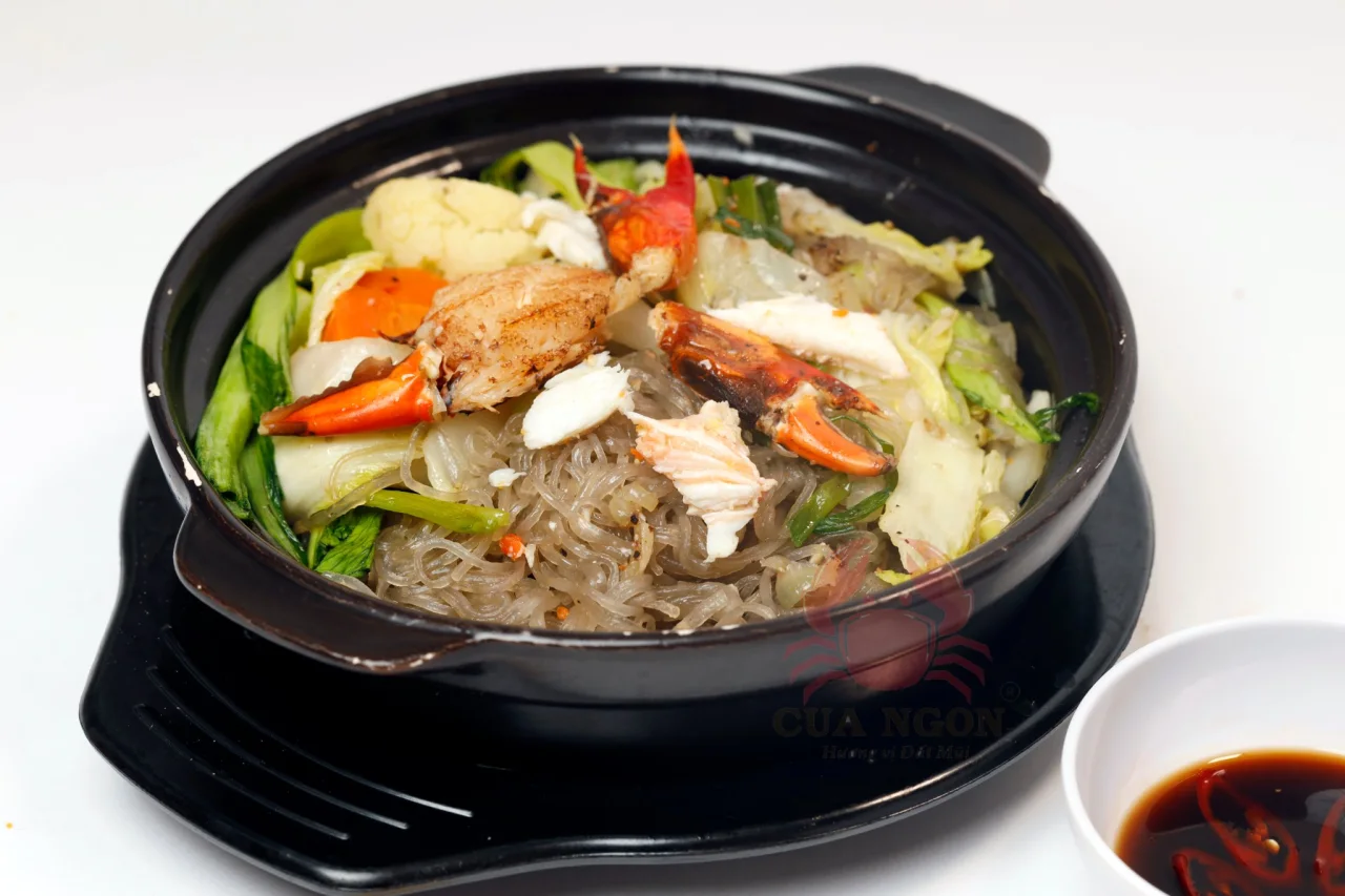 Miến xào cua Cà Mau thơm ngon dai giòn nạc thịt