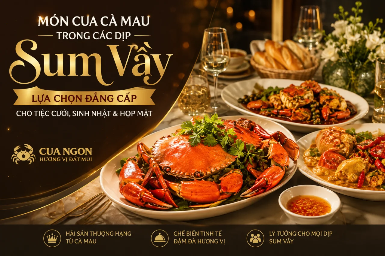 Ảnh minh họa: Món Cua Cà Mau Trong Các Dịp Sum Vầy: Lựa Chọn Đẳng Cấp Cho Tiệc Cưới, Sinh Nhật Và Họp Mặt
