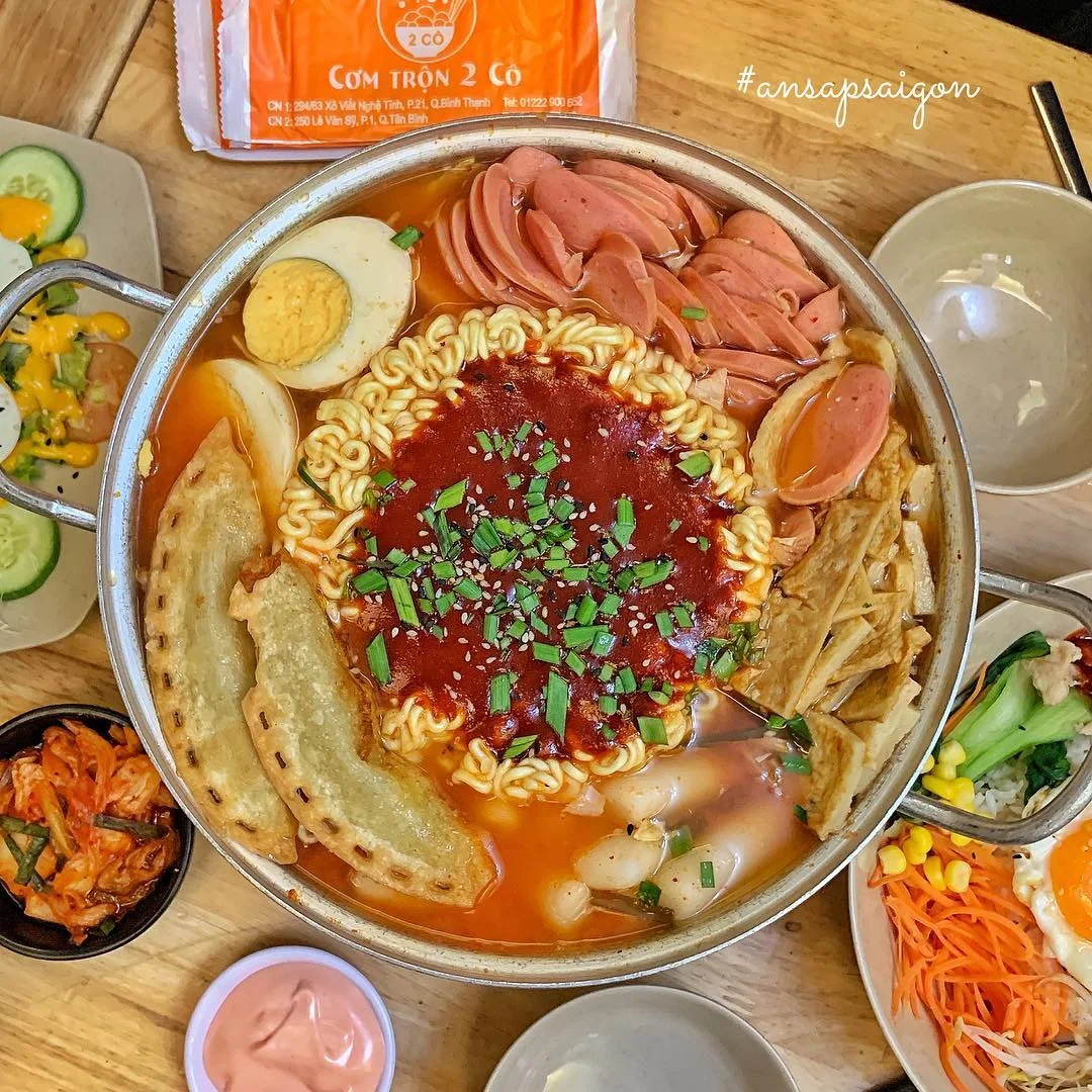 loaded traditional korean bibimbap mixed rice bowl
