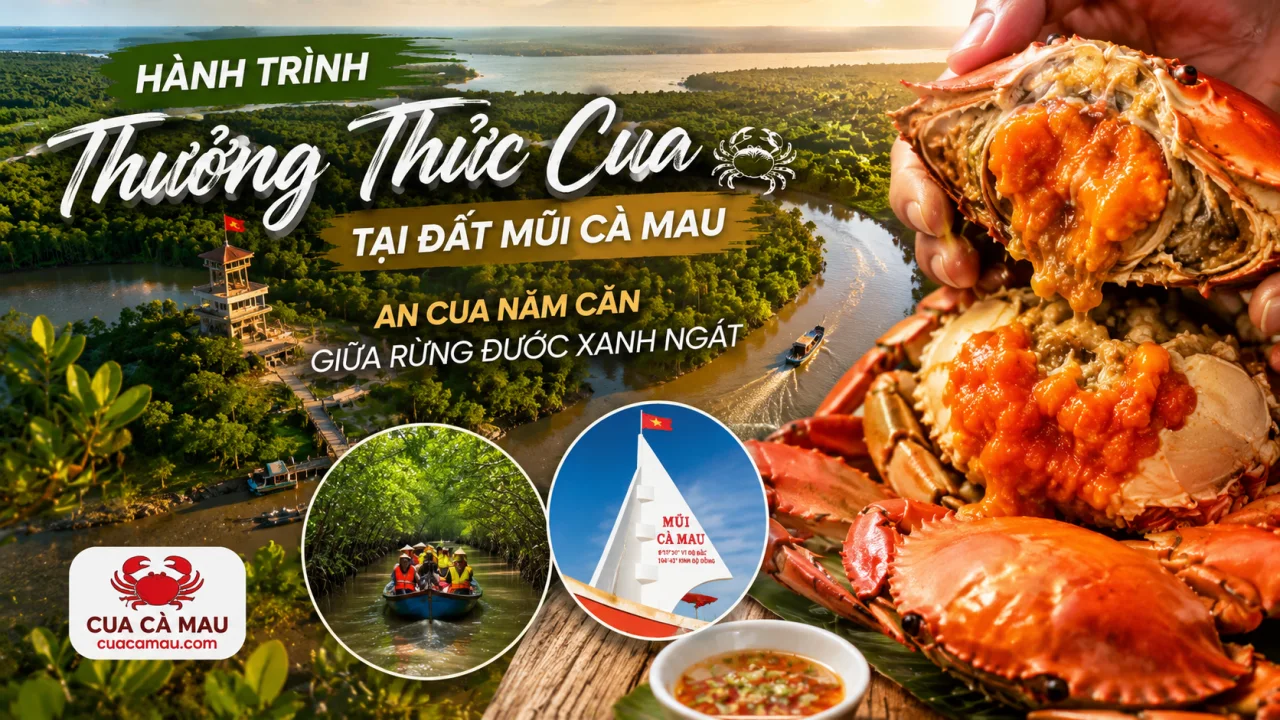 H&agrave;nh Tr&igrave;nh Thưởng Thức Cua Ngay Tại Đất Mũi: Ăn Cua Năm Căn Giữa Rừng Đước Xanh Ng&aacute;t