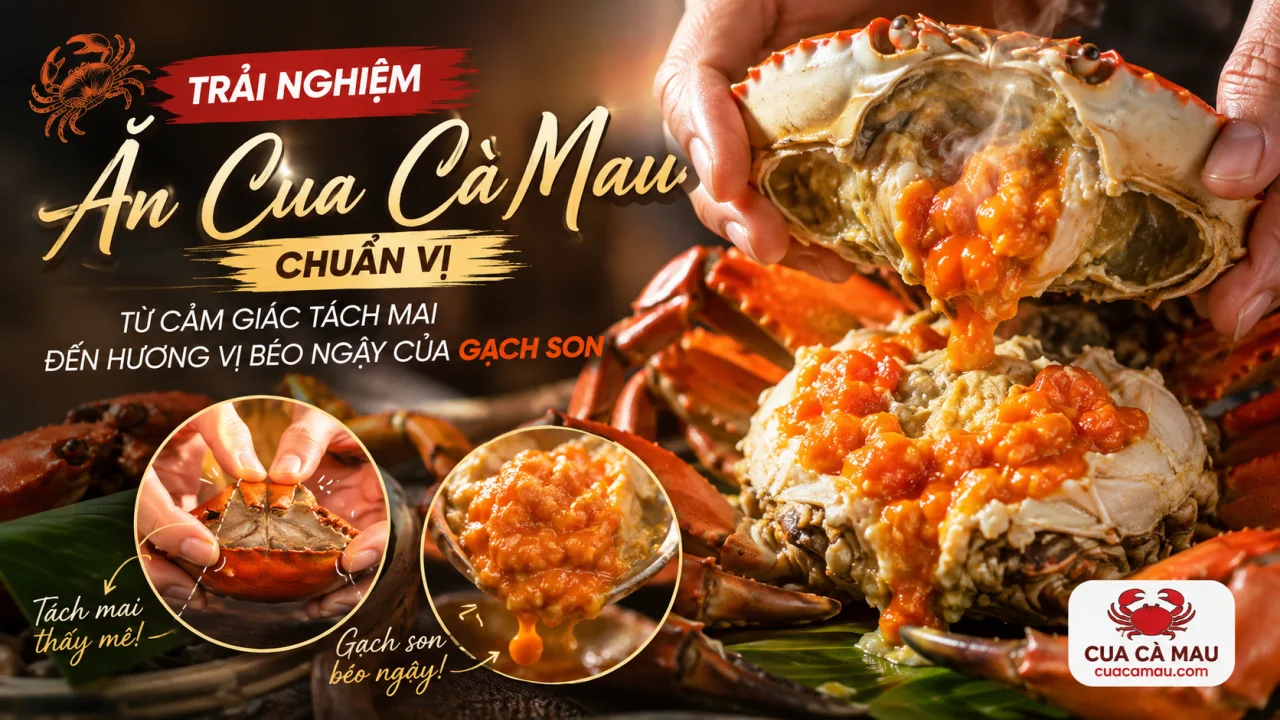 Trải Nghiệm Ăn Cua C&agrave; Mau Chuẩn Vị: Từ Cảm Gi&aacute;c T&aacute;ch Mai Đến Hương Vị B&eacute;o Ngậy Của Gạch Son