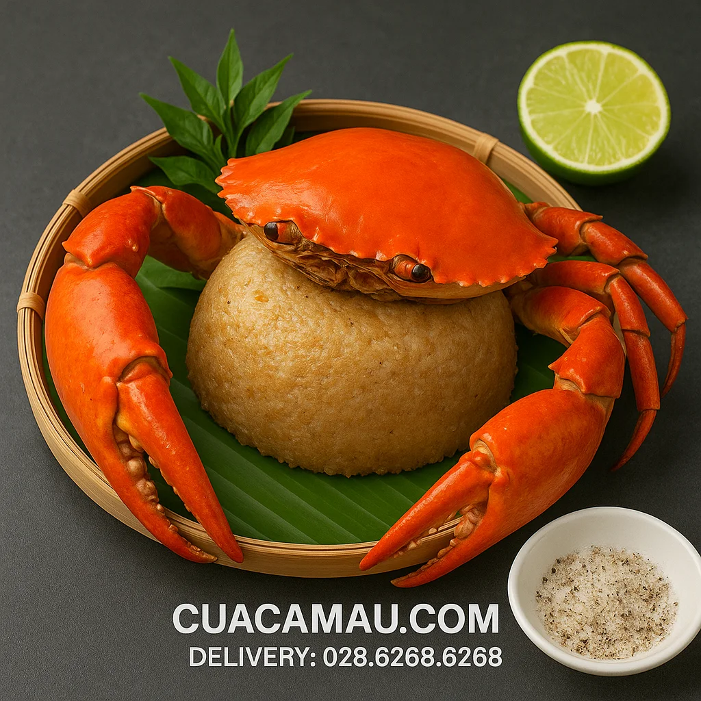 Xôi cua Cà Mau béo ngậy từ gạch và dẻo thơm từ nếp nương