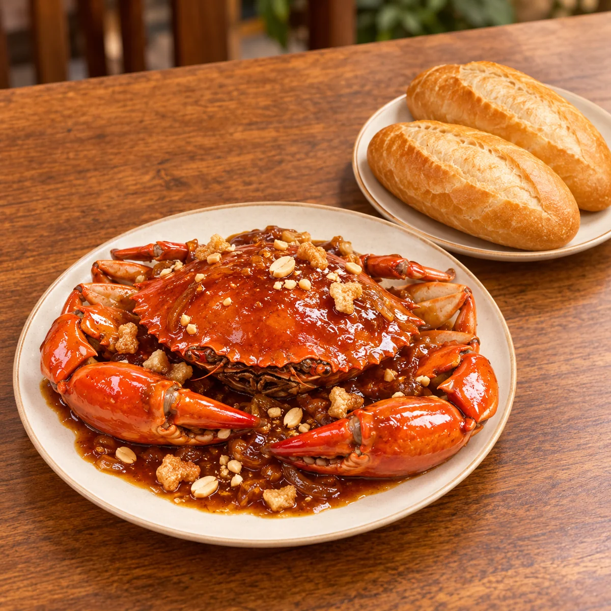 Medium Meat Crab - Choose Sauce + 2 Baguettes