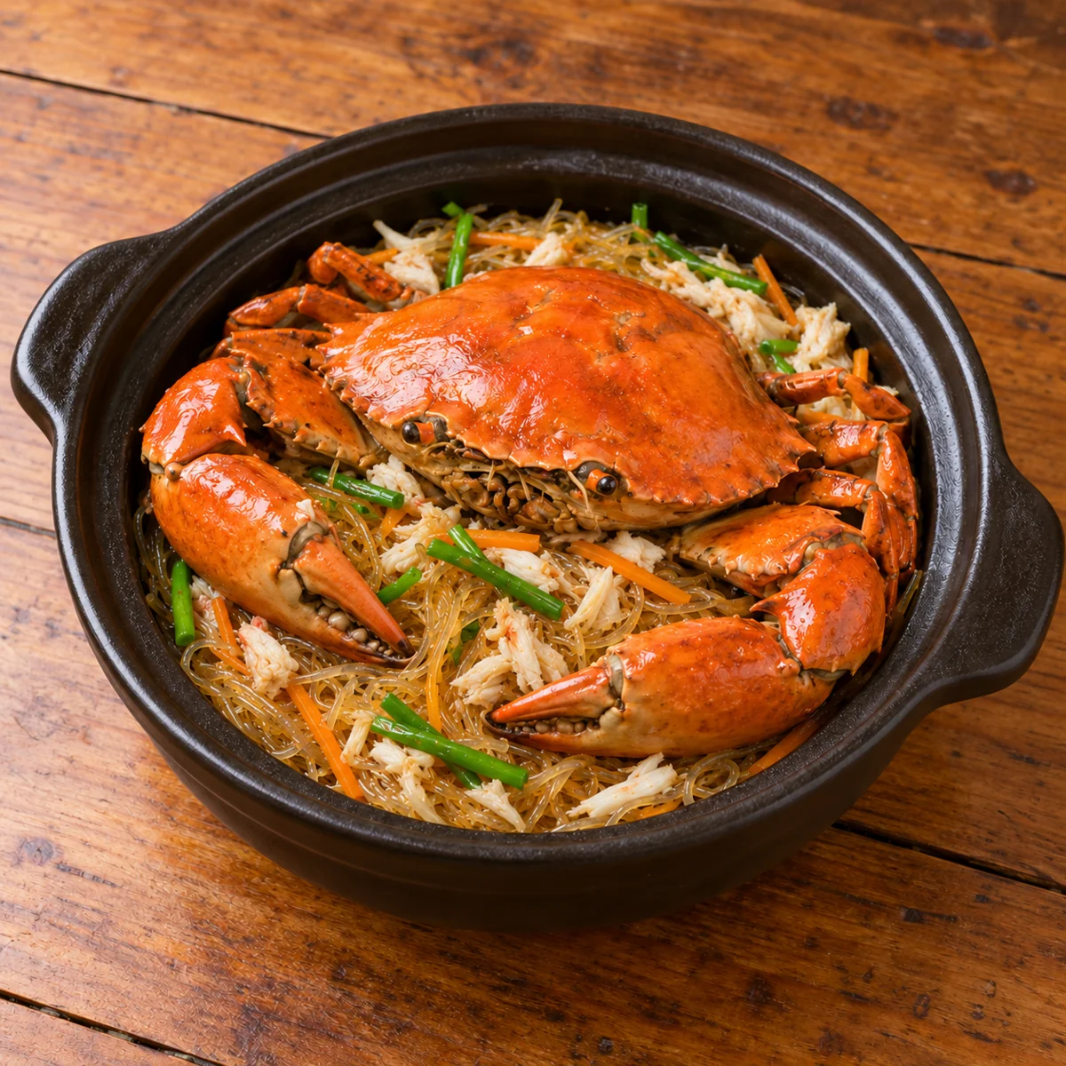 Miến X&agrave;o Cua Thịt Tay Cầm