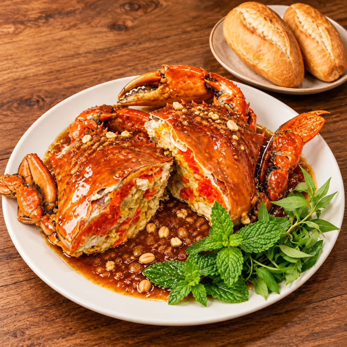 Cua Gạch Lớn - Chọn Sốt + 02 B&aacute;nh M&igrave;