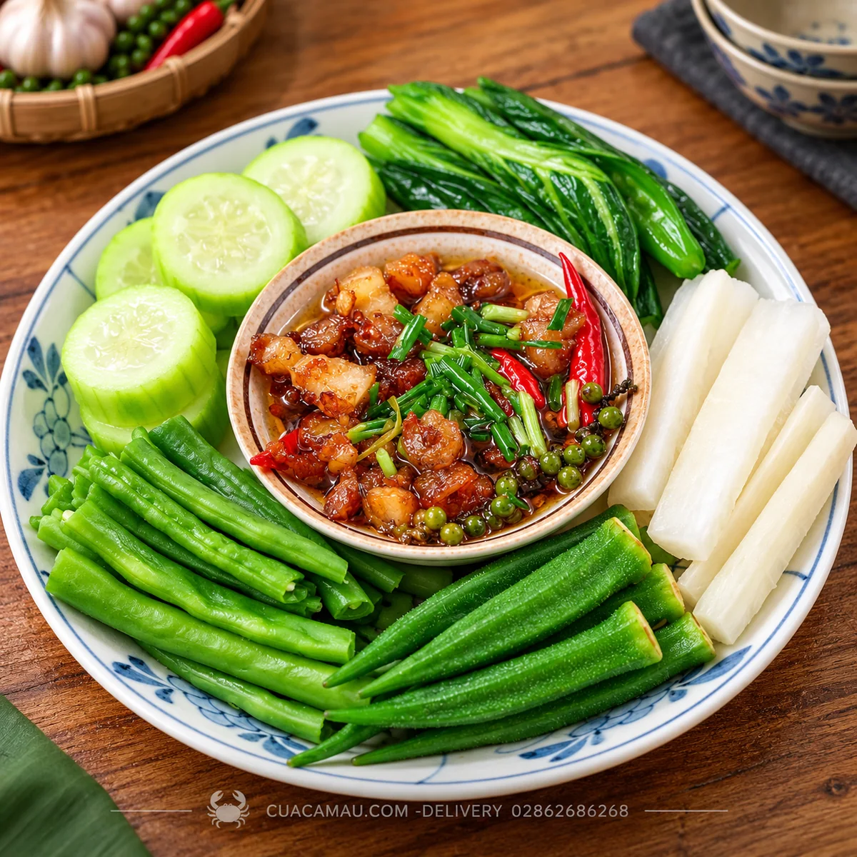 Boiled Vegetables with Caramelized Fish Sauce Dip