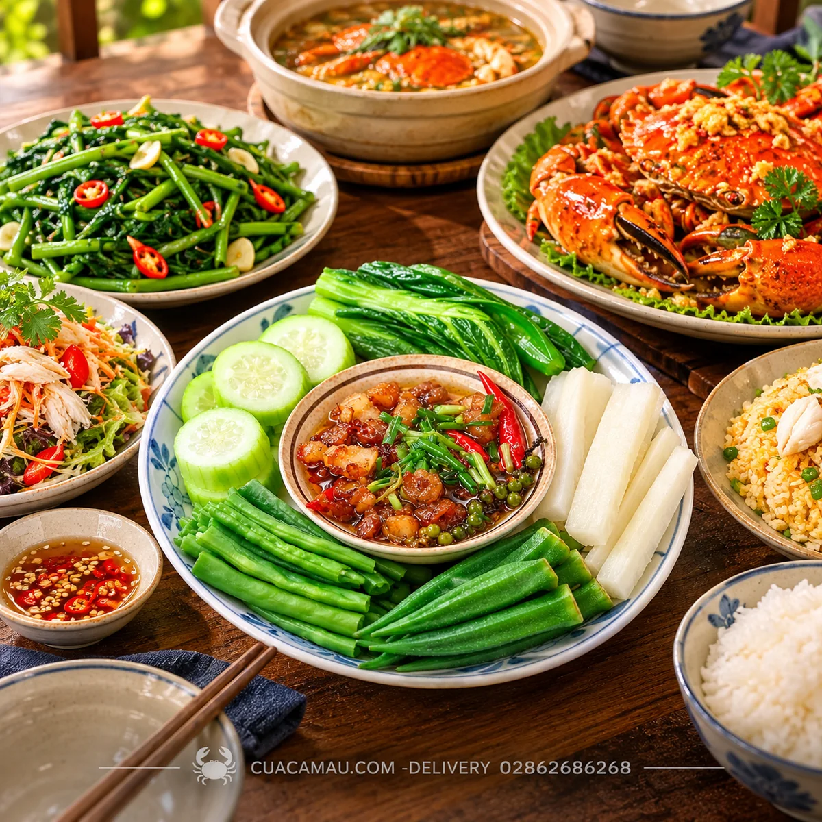 Boiled Vegetables with Caramelized Fish Sauce Dip
