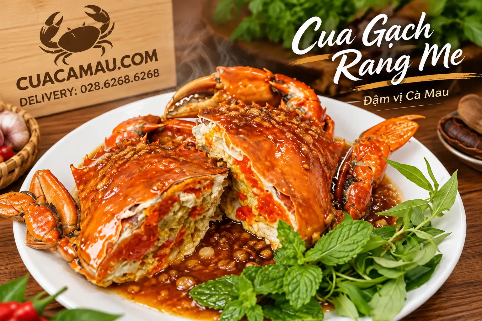 Cua Gạch Đại - Chọn Sốt + 02 Bánh Mì